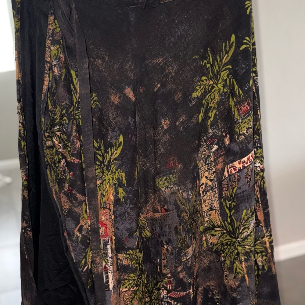 Chico's Black Maxi Wrap Skirt with Slit